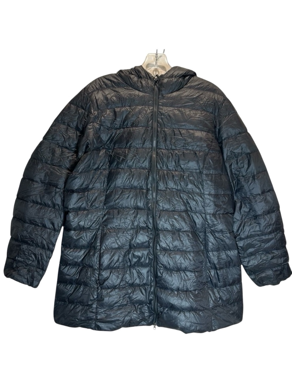 Eddie Bauer Women’s Black Down Hooded Puffer Jacket Packable EB650 - Extra Large